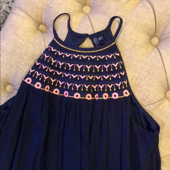 NWOT Navy blue sun dress - Picture 2 of 3